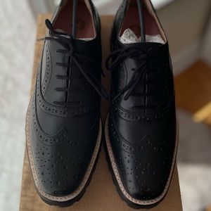 Bared Footwear Passerine Black Leather Flat